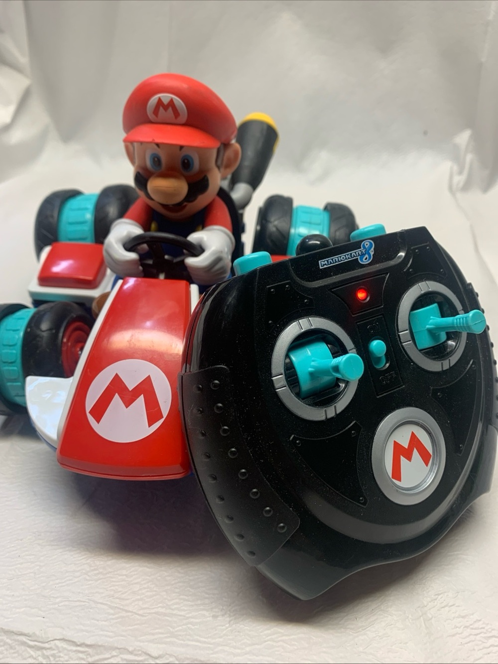 Nintendo Mario Remote Control Kart Toy - Red and Teal tested